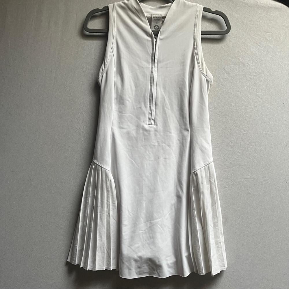 Athleta Advantage Pleated Tennis Dress White XS